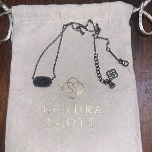 Kendra Scott Elisa necklace in black drusy